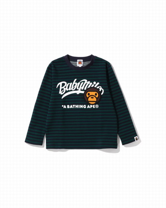 Hanorace Bape Milo Patch Hoop Crewneck Copii Verzi Inchis | ILCNBG203