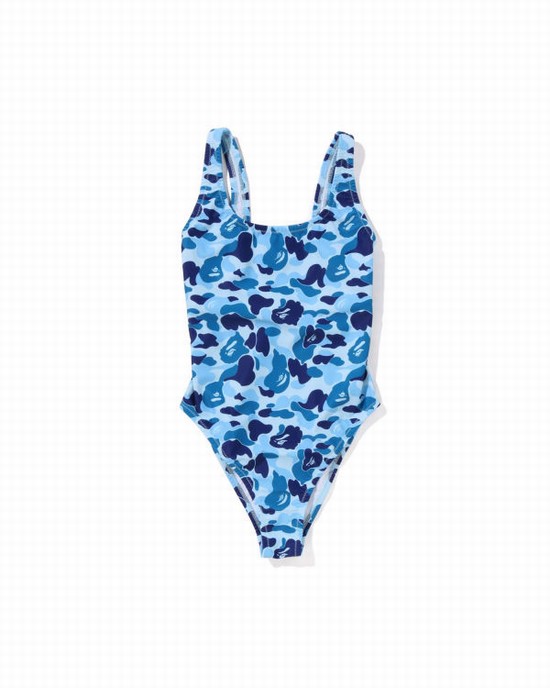 Imbracaminte De Plaja Bape ABC Camo Dama Albastri Deschis | NPZUVO874