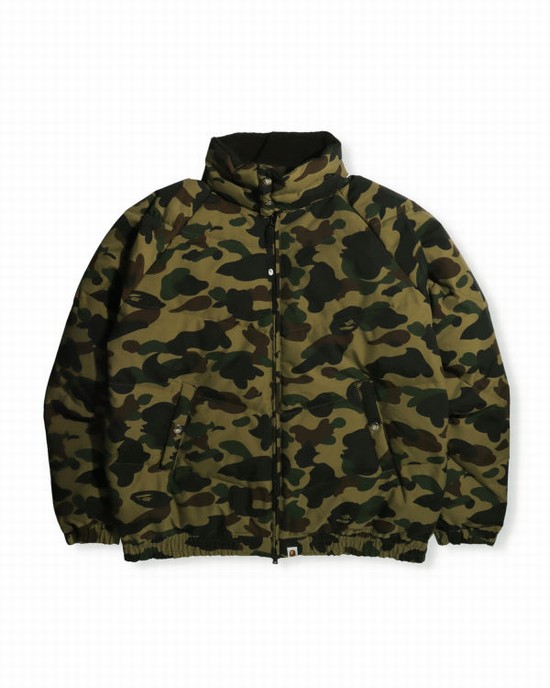 Jachete Din Puf Bape 1st Camo Loose Fit Barbati Verzi | KBQLHZ378