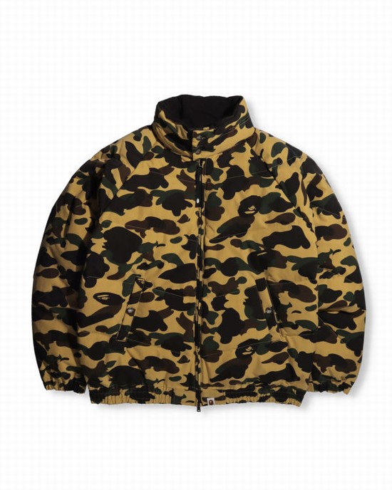 Jachete Din Puf Bape 1st Camo Loose Fit Barbati Galbeni | NZGKVX017
