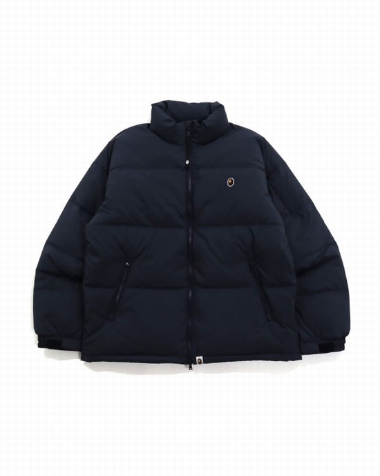 Jachete Din Puf Bape One Point Loose Fit Barbati Bleumarin Albastri | TGMVLN469