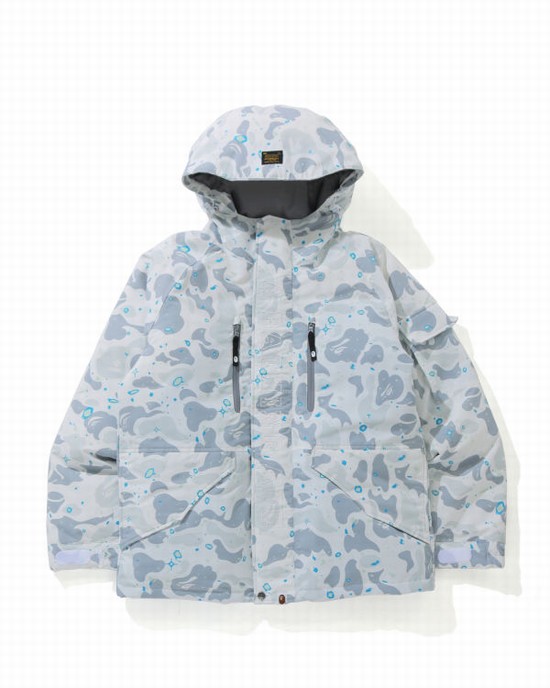 Jachete Din Puf Bape Space Camo Military Loose Fit Barbati Albi | CFTBGO835