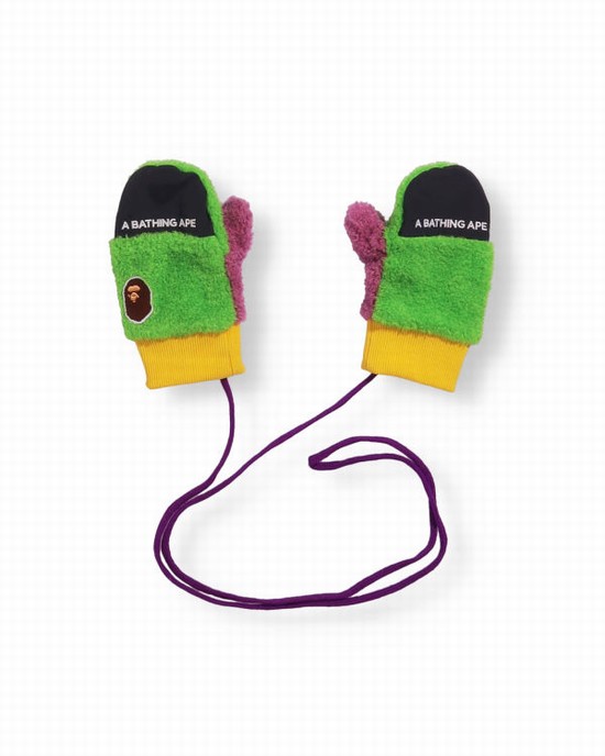 Manusi Bape Multi Boa Ape Head Mittens Copii Verzi | AGNHZQ274