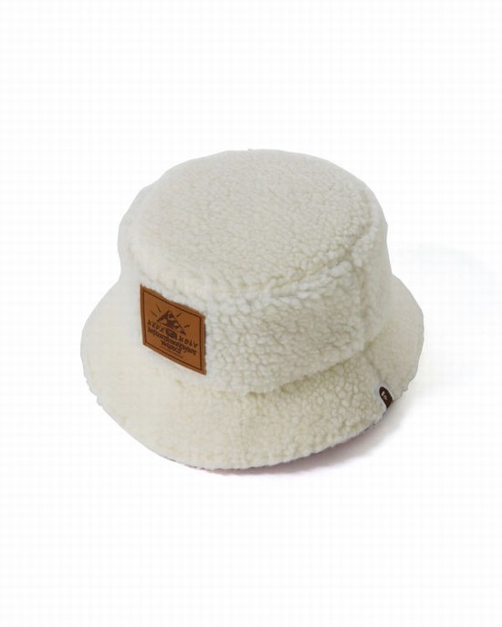 Palarie Bape 1st Camo Boa Reversible Bucket Dama Albi | LATDUQ275