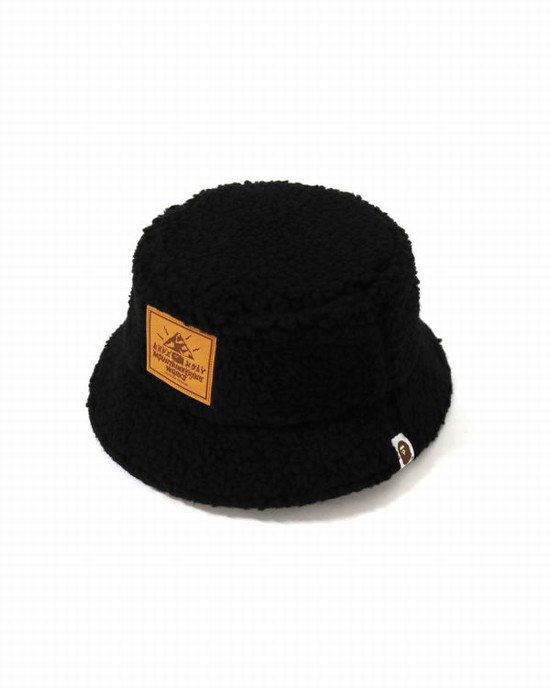 Palarie Bape 1st Camo Boa Reversible Bucket Dama Negrii | SYONGR497