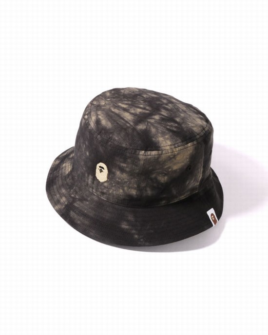 Palarie Bape Tie Dye One Point Bucket Barbati Negrii | KMSYUD536