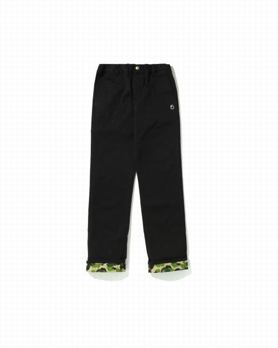 Pantaloni Bape ABC Camo Cuffed JR Copii Negrii | LUXAOC062