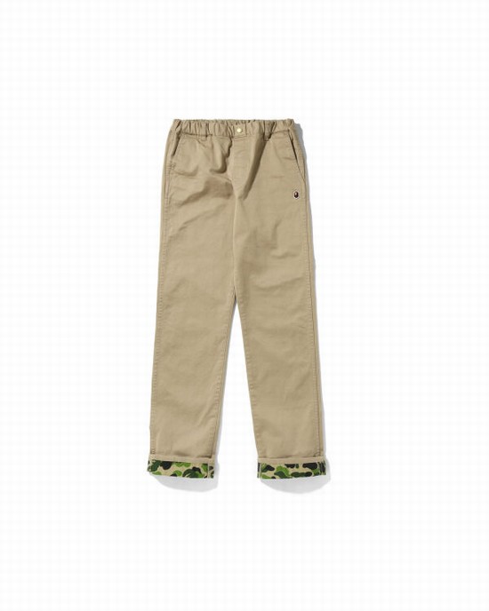 Pantaloni Bape ABC Camo Cuffed JR Copii Bej | YLANZO982