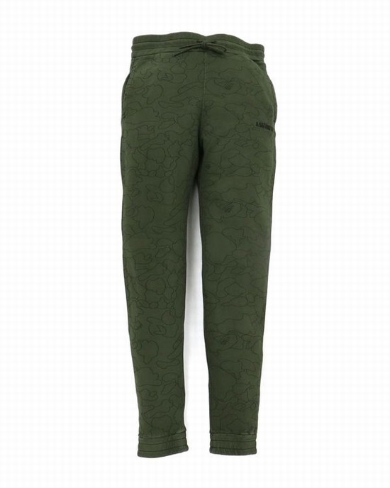 Pantaloni Bape Line 1st Camo Washed Slim Barbati Verzi | QEUDIM501
