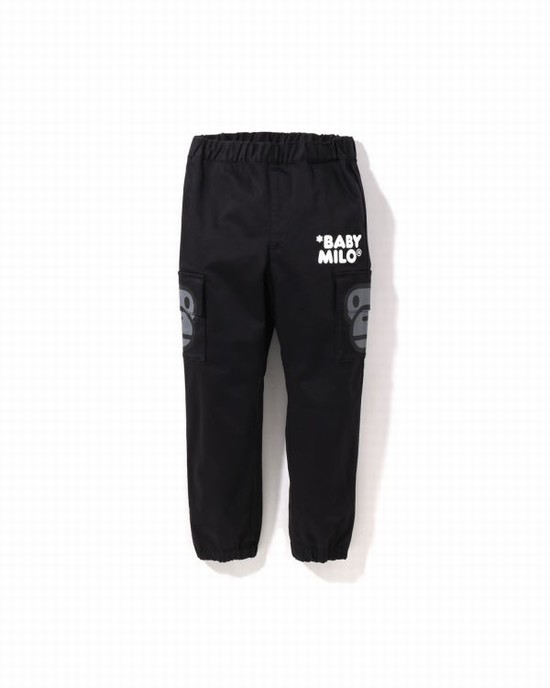 Pantaloni Bape Milo Side Pocket Face Copii Negrii | HDVPAX345