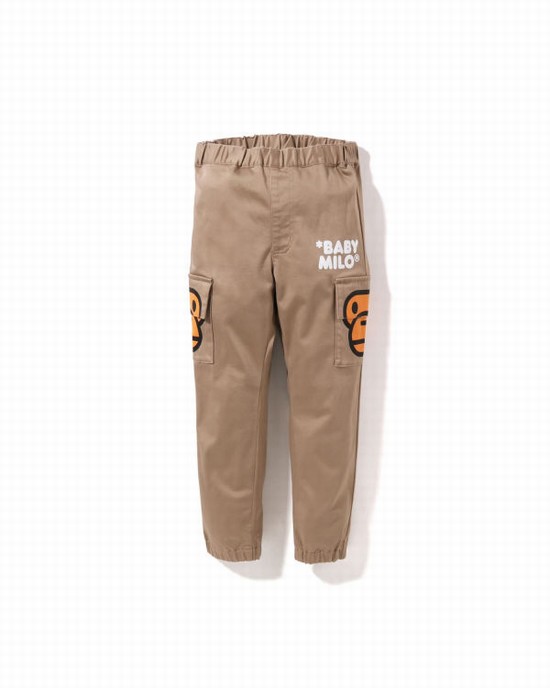 Pantaloni Bape Milo Side Pocket Face Copii Bej | QAELDN754