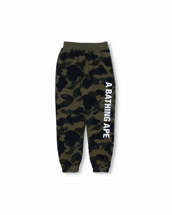 Pantaloni De Trening Bape 1st Camo Slim Copii Verzi | IYXUCV046