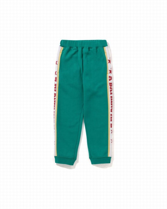 Pantaloni De Trening Bape A Bathing Ape Color Block Copii Verde Menta | AUOJKY809