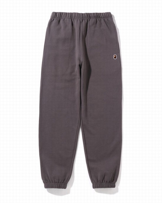 Pantaloni De Trening Bape Ape Head One Point Oversized Dama Gri | AYMDOJ439