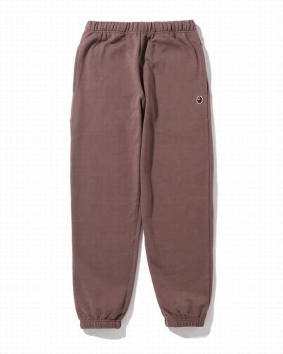 Pantaloni De Trening Bape Ape Head One Point Oversized Dama Maro | LKDPUX314
