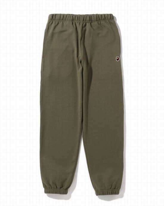 Pantaloni De Trening Bape Ape Head One Point Oversized Dama Verzi | QYFZEN392