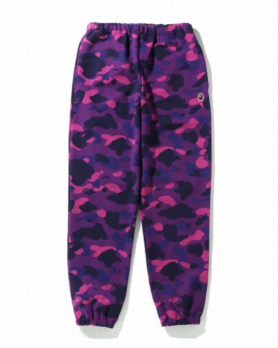 Pantaloni De Trening Bape Color Camo Oversized Dama Violet | GIHBVD163