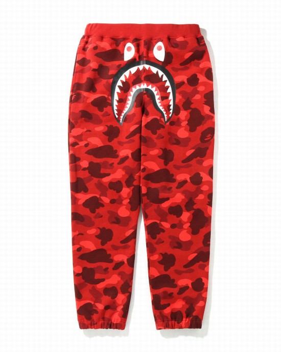 Pantaloni De Trening Bape Color Camo Shark Barbati Rosii Deschis | YHQAEI129