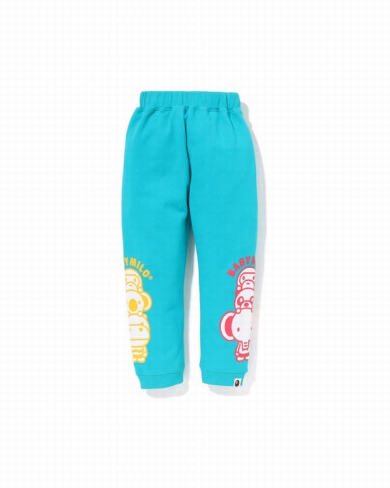 Pantaloni De Trening Bape Milo Friends Copii Verde Menta | QNUITL084
