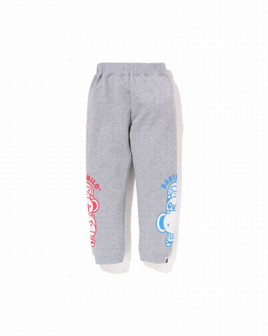 Pantaloni De Trening Bape Milo Friends Copii Gri | WVLPSD780