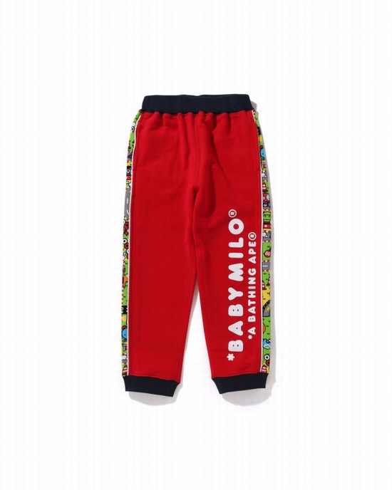 Pantaloni De Trening Bape Milo Racing Copii Rosii Deschis | QZVCJT743