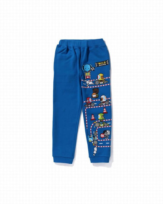 Pantaloni De Trening Bape Milo Racing Friends Copii Albastri | ZVTCFB436