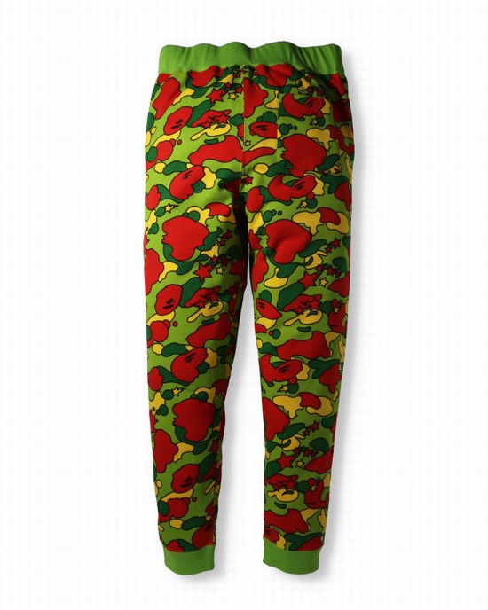 Pantaloni De Trening Bape STA Camo Barbati Verzi Rosii Galbeni | PYWCQM710