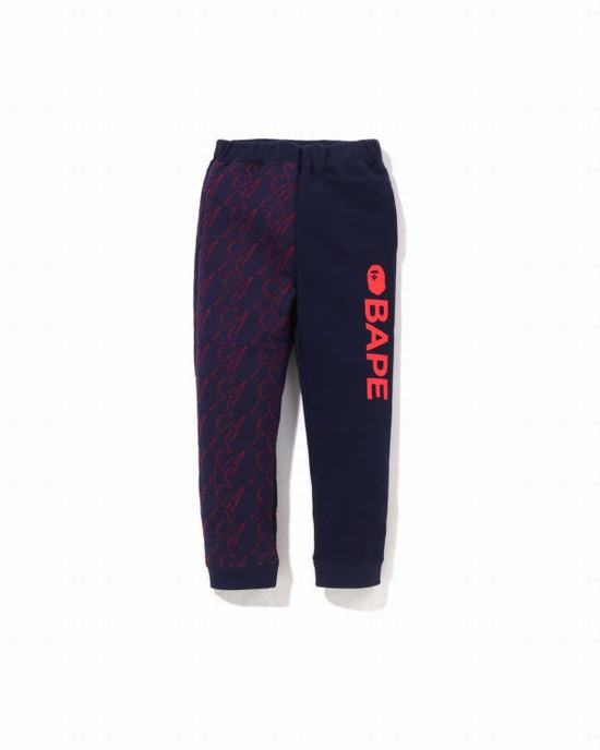 Pantaloni De Trening Bape STA Quilting Copii Albastri | HDTFZU137