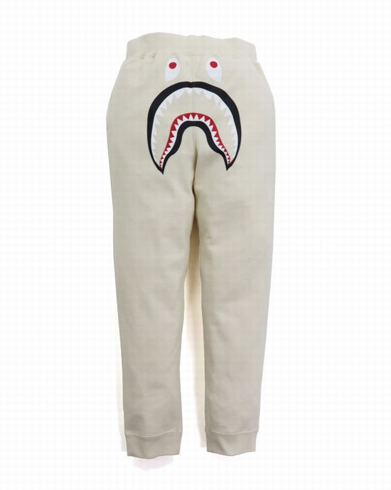 Pantaloni De Trening Bape Shark Barbati Albi | YMORJD064