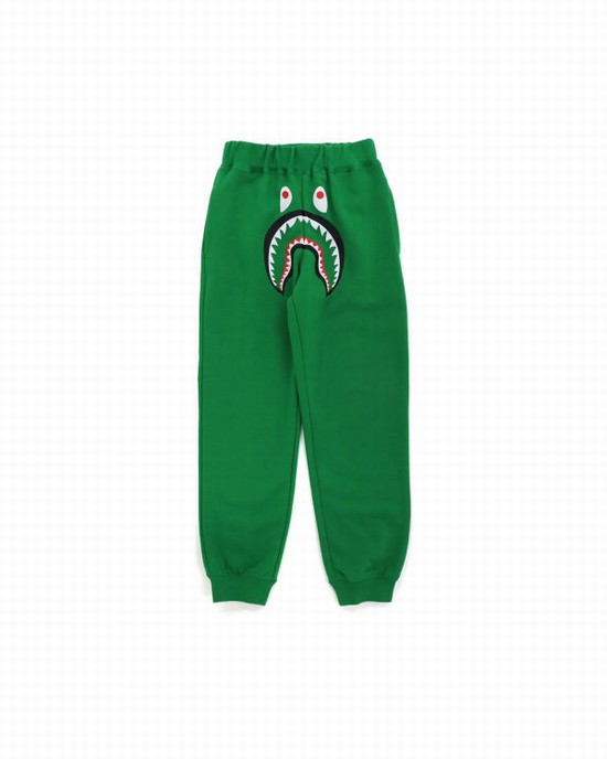Pantaloni De Trening Bape Shark Slim Copii Paon Verzi | FROKLE672