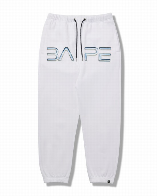 Pantaloni De Trening Bape X Hajime Sorayama Logo Barbati Albi | YXQECZ293