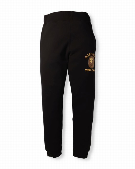 Pantaloni De Trening Bape X OVO Slim Fit Barbati Negrii | GVOFMW164
