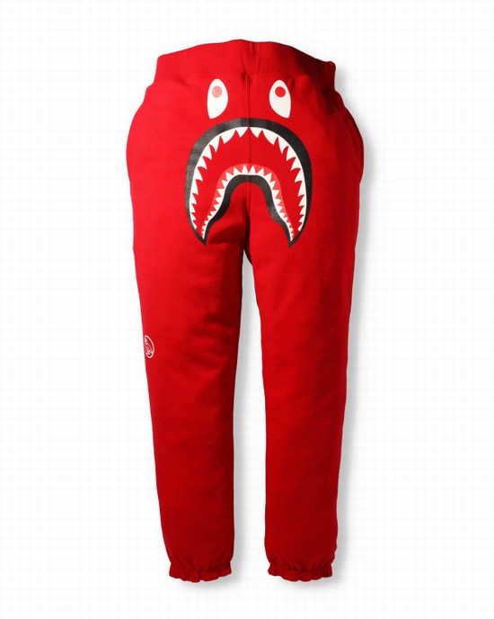 Pantaloni De Trening Bape X OVO Woodland Camo Shark Reversible Barbati Rosii Deschis | BMFNWE512