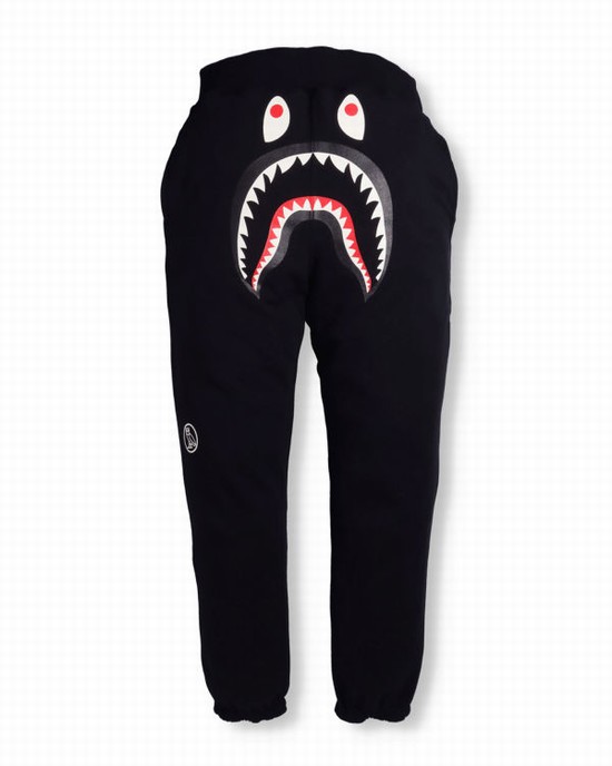 Pantaloni De Trening Bape X OVO Woodland Camo Shark Reversible Barbati Negrii | HVEQYR485