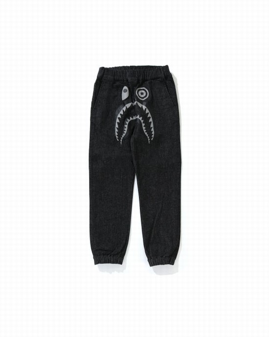 Pantaloni Jogger Bape Shark Denim Copii Negrii | CNYRHU241