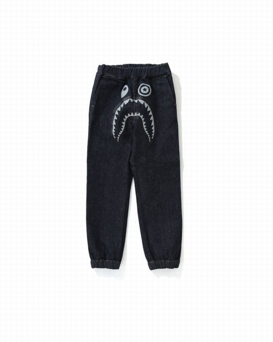 Pantaloni Jogger Bape Shark Denim Copii Albastri | KJGQYH013
