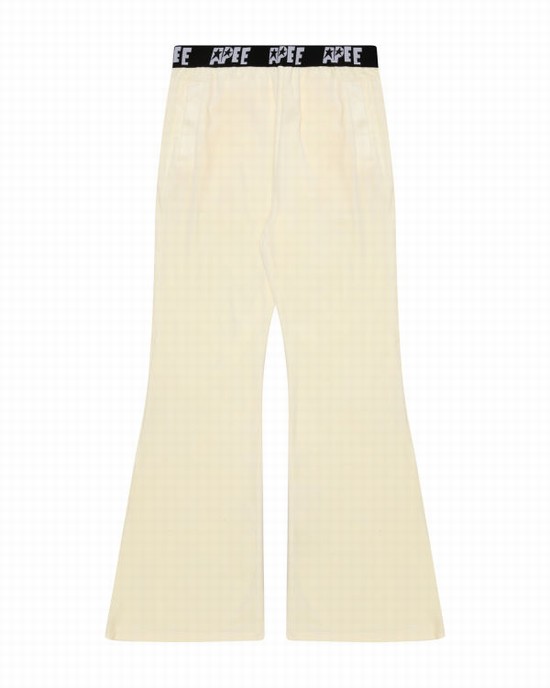 Pantaloni Jogger Bape Velour Dama Albi | QCURPD231