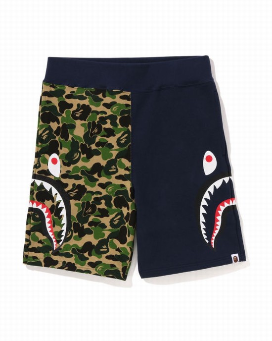 Pantaloni Scurti Bape ABC Camo Side Shark Barbati Verzi | YLQMHO916