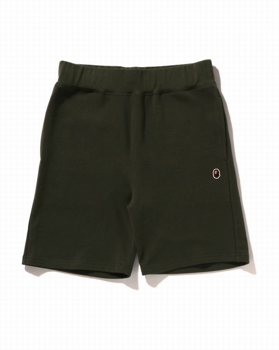 Pantaloni Scurti Bape Ape Head One Point Barbati Verzi Inchis | CPMADW048