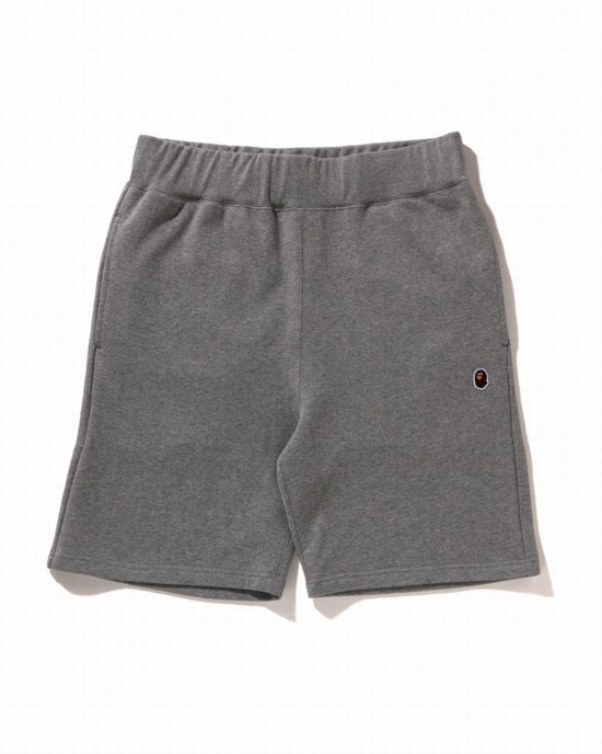 Pantaloni Scurti Bape Ape Head One Point Barbati Gri | EDJOFU687