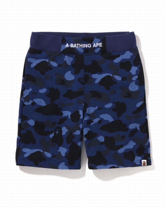 Pantaloni Scurti Bape Color Camo Barbati Albastri | ACSYIW387