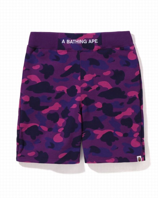 Pantaloni Scurti Bape Color Camo Barbati Violet | DCXFNK031