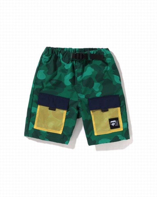 Pantaloni Scurti Bape Color Camo Mesh Pocket Copii Turcoaz | XPJZSY186