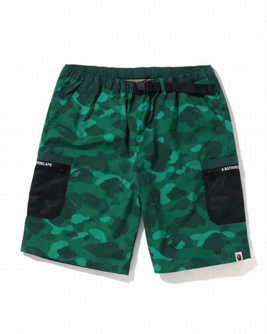 Pantaloni Scurti Bape Color Camo Mesh Pocket Barbati Turcoaz | YQBZFJ937