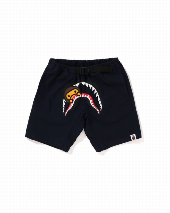 Pantaloni Scurti Bape Milo Shark Climbing Copii Bleumarin Albastri | OPRYFS241