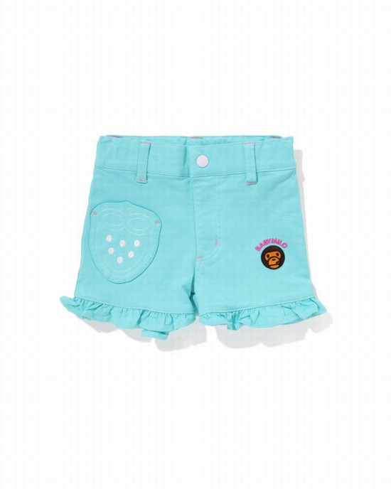 Pantaloni Scurti Bape Milo Strawberry Frill Copii Verde Menta | FCPMZR241