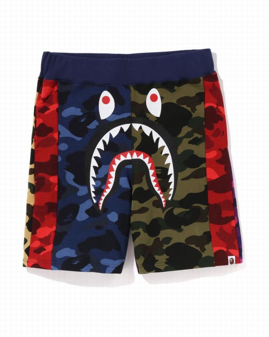 Pantaloni Scurti Bape Mix Camo Crazy Barbati Colorati | YMJZHU571
