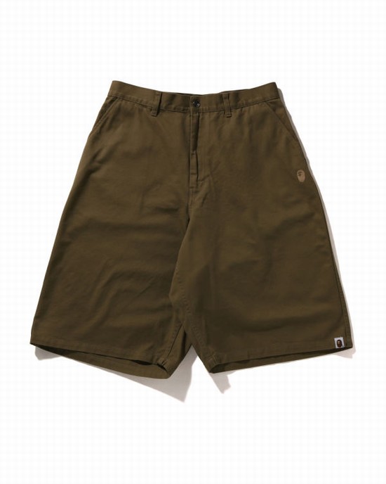 Pantaloni Scurti Bape One Point Loose Fit Chino Barbati Bej | SJCTHK815