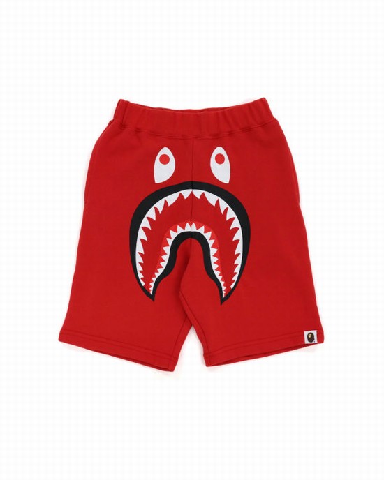 Pantaloni Scurti Bape Shark Copii Rosii Deschis | UCNPST642