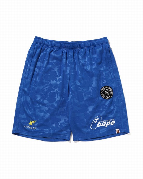 Pantaloni Scurti Bape Soccer Game Barbati Albastri | ACQPBD982
